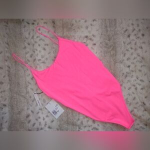 Neon pink bodysuit